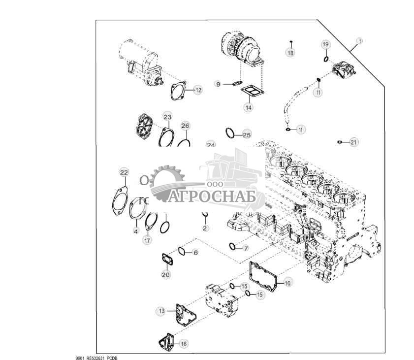 9901 Комплект прокладок для капитального ремонта двигателя (22) 